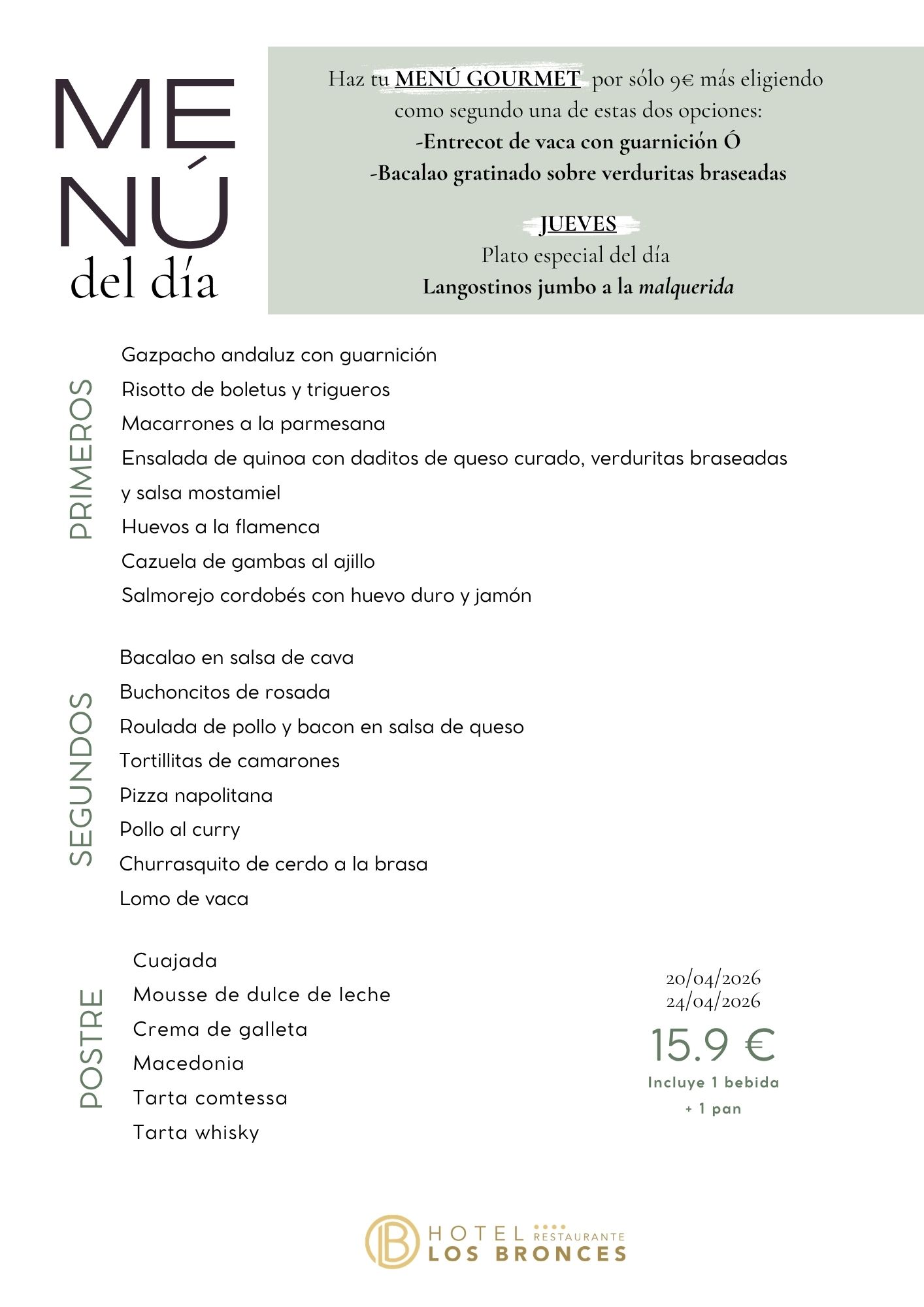 Menú semanal